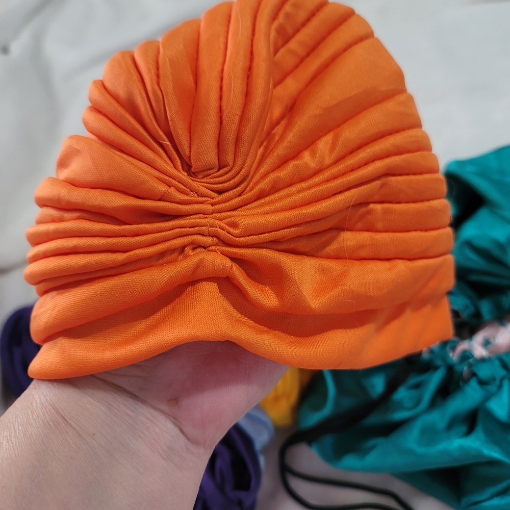 Womens Hair Care Bonnet Night Sleep Hat Cap Silky & Head Turban Lot Bundle - Picture 2 of 4